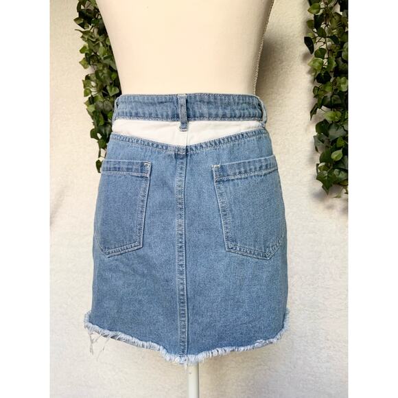Cloud Ten Cotton Asymmetrical High Waisted Mini Skirt Women's Small - Picture 5 of 9